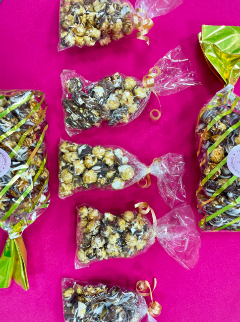 chocolate covered popcorns by Chocolate by Michelle