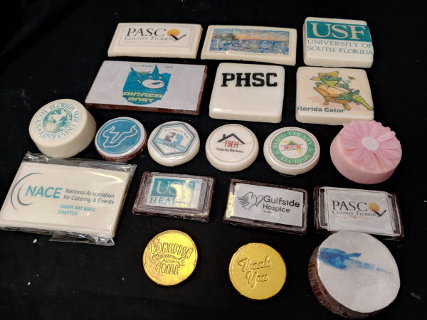 sample logo chocolates by Chocolates by Michelle