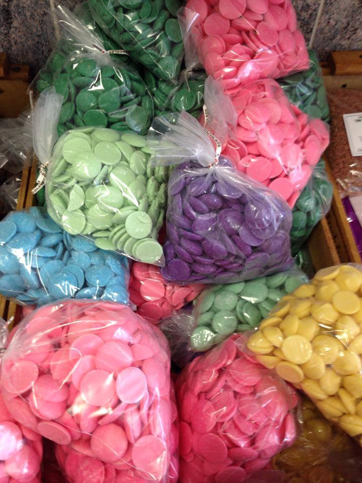 colored chocolate supplies by Chocolates by Michelle