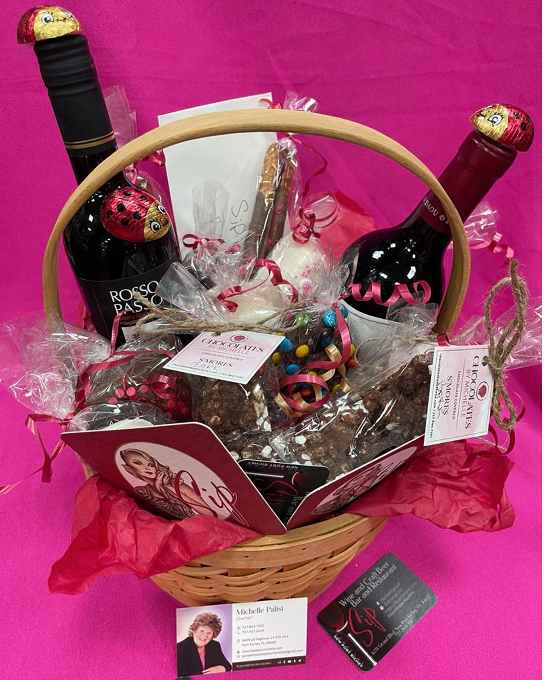 smore gift basket by Chocolate by Michelle